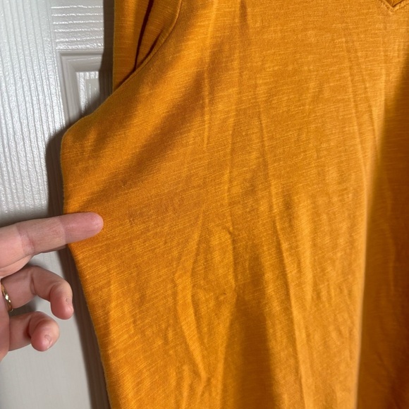 Aventura Womens Top Large Long Sleeve Mustard Organic Cotton Granola Coastal - Picture 6 of 8